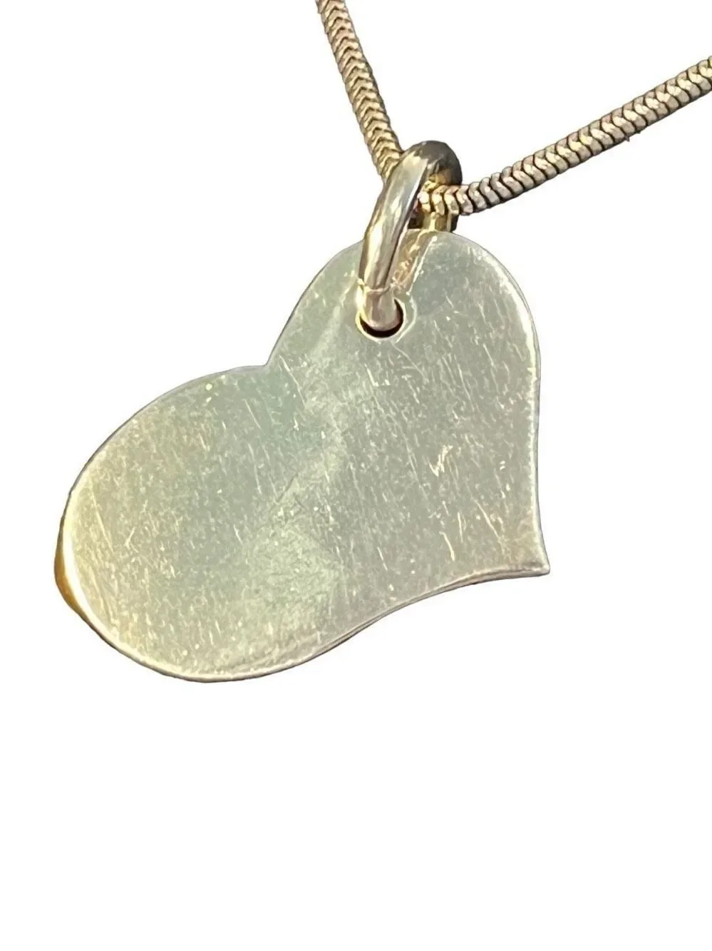 Large Sterling silver heart pendant